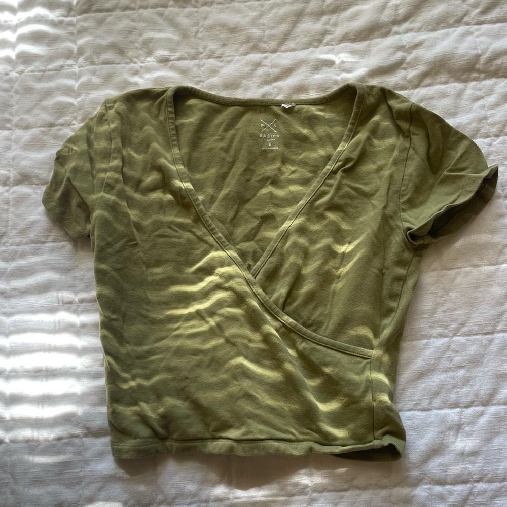 Pacsun Crop Wrap Top S